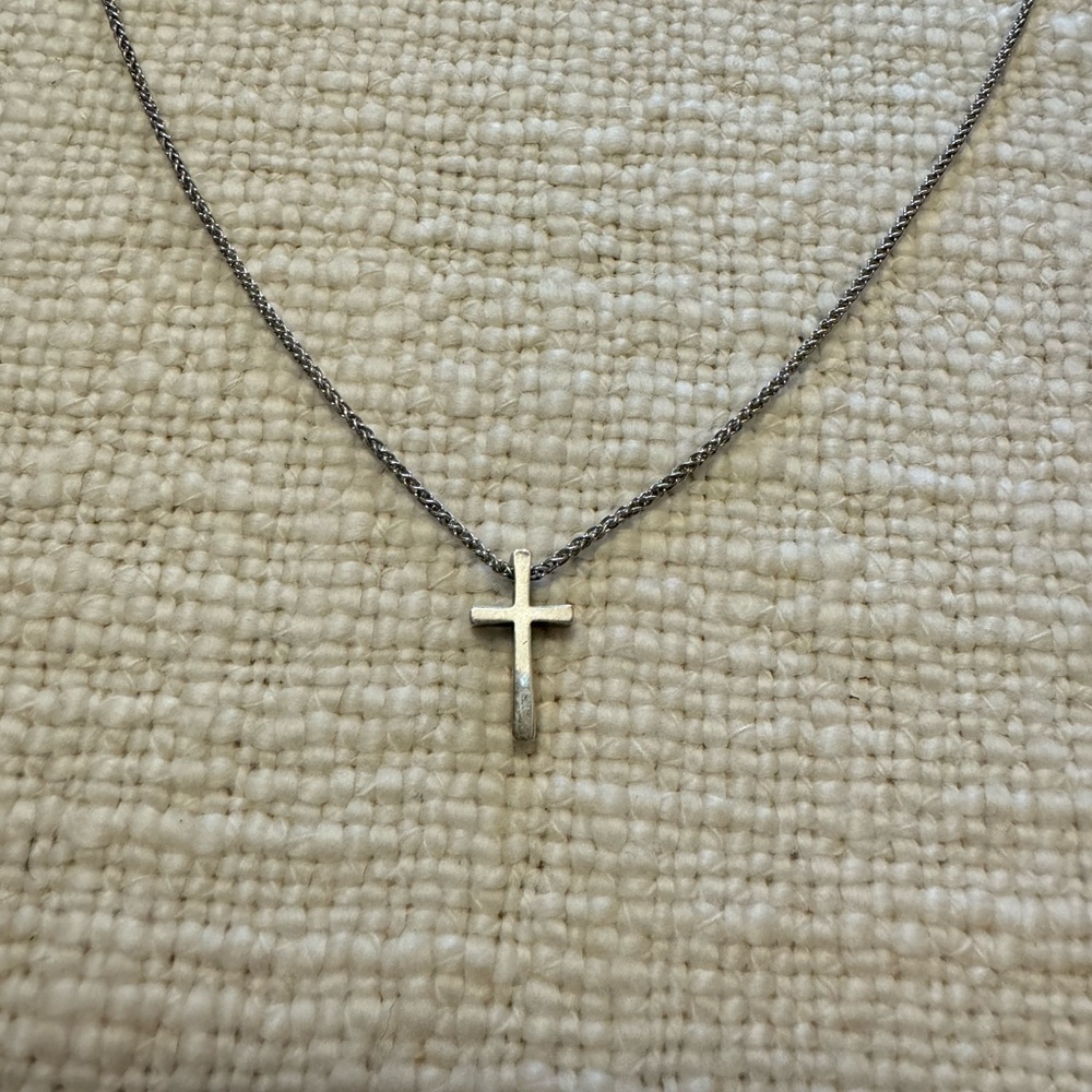James Avery Silver Cross Necklace
